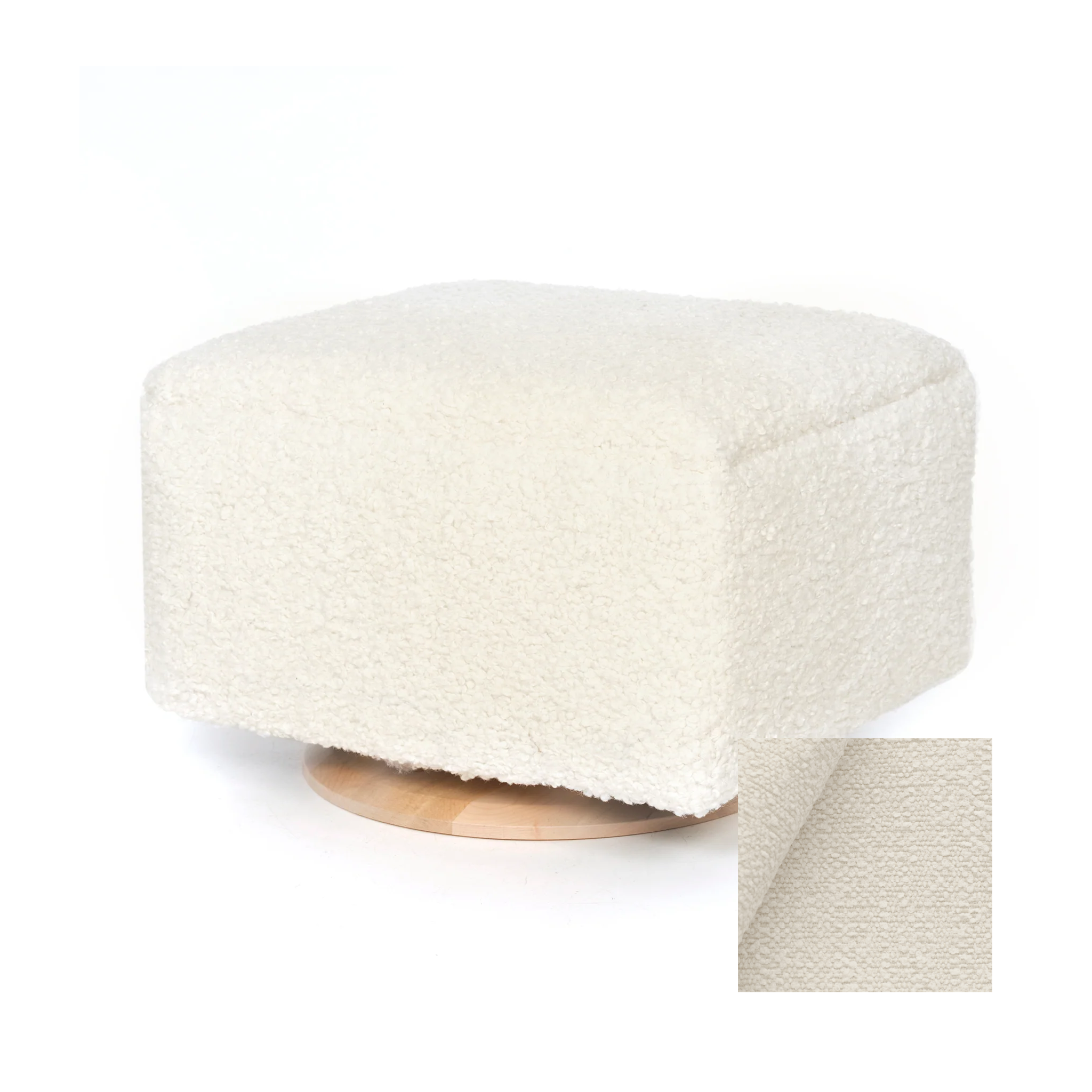 Oilo Small Stationary Rectangle Ottoman With Wood Base - Tots to Teens Furniture