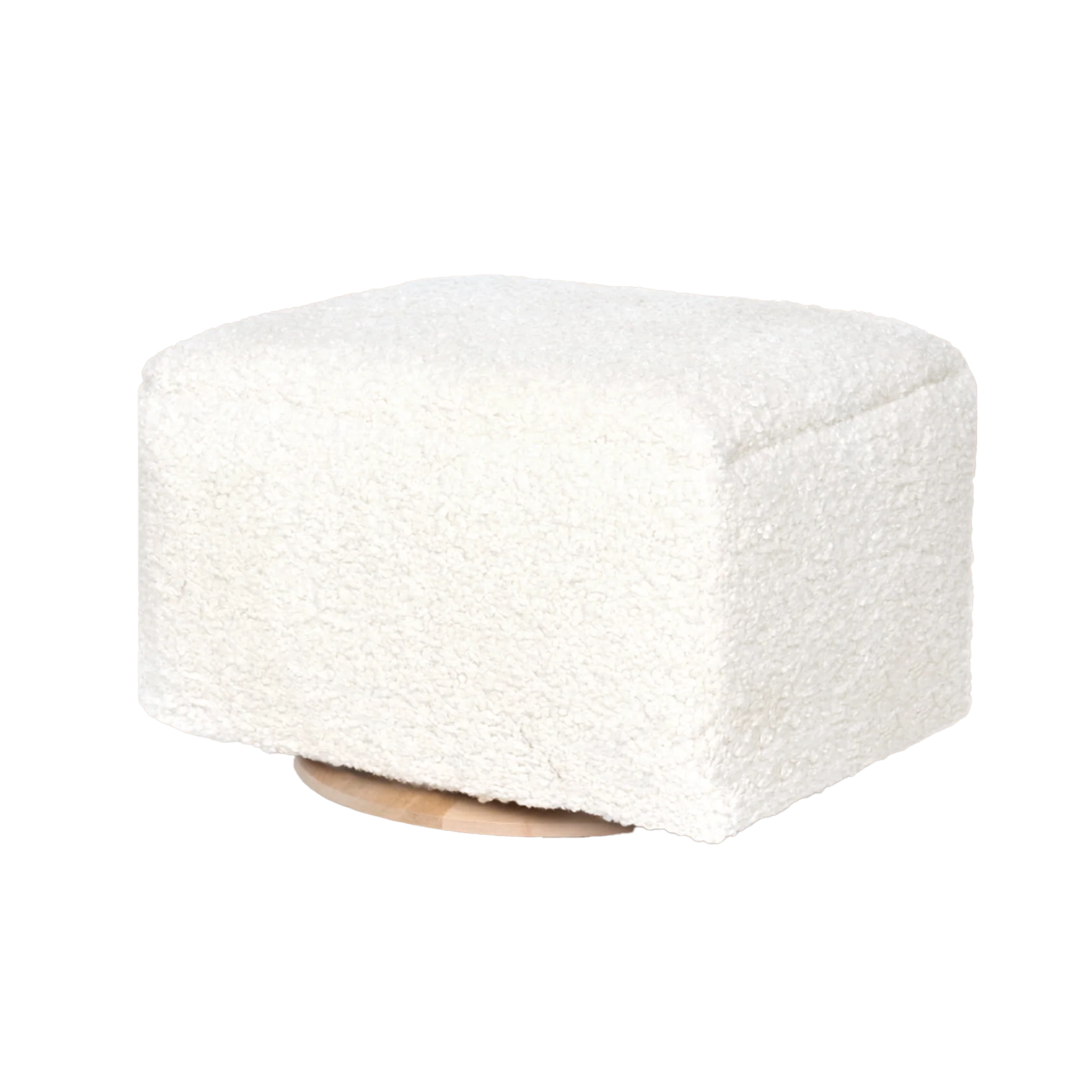 Oilo Small Stationary Rectangle Ottoman With Wood Base - Tots to Teens Furniture