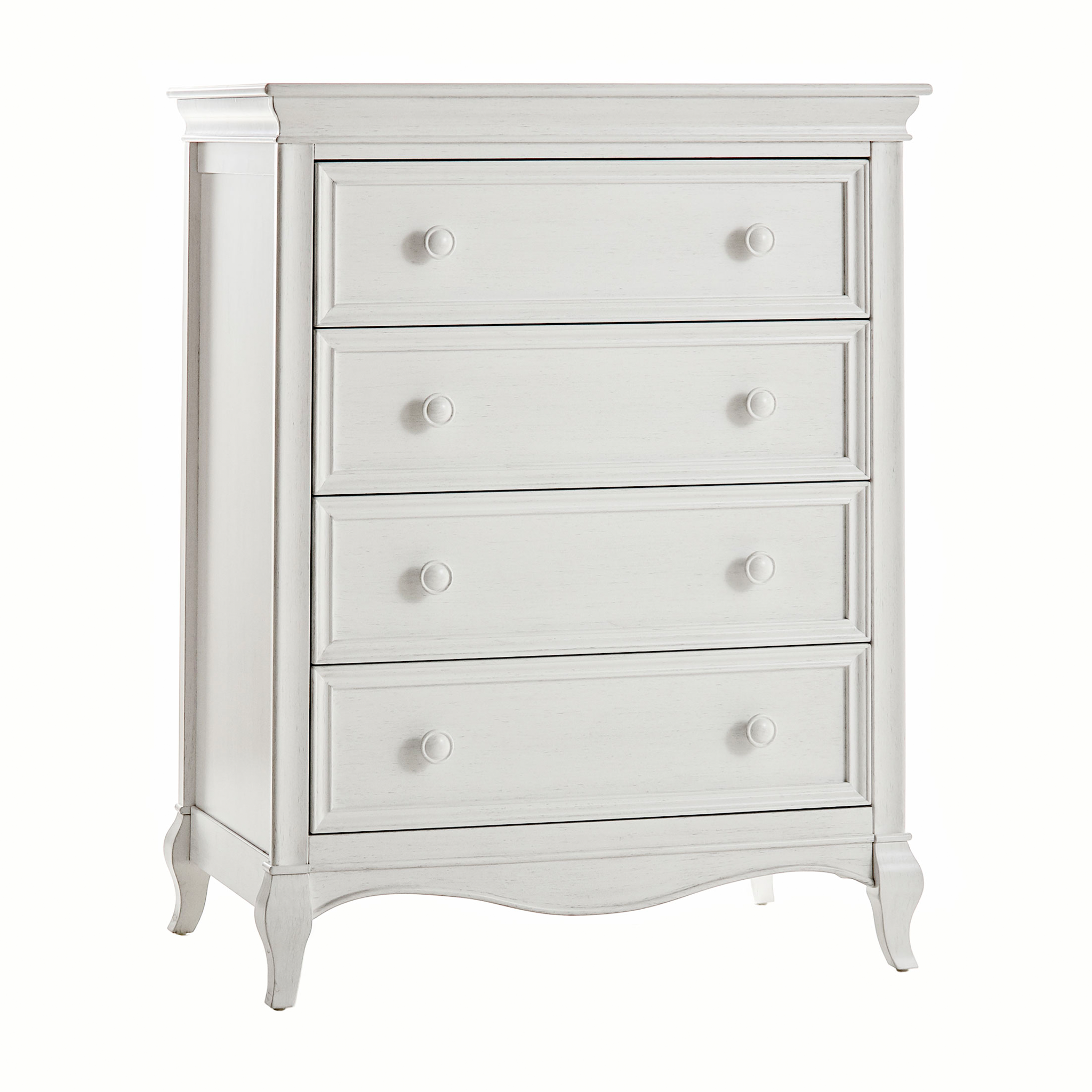 Diamante 4 Drawer Chest in Vintage White - Tots to Teens Furniture