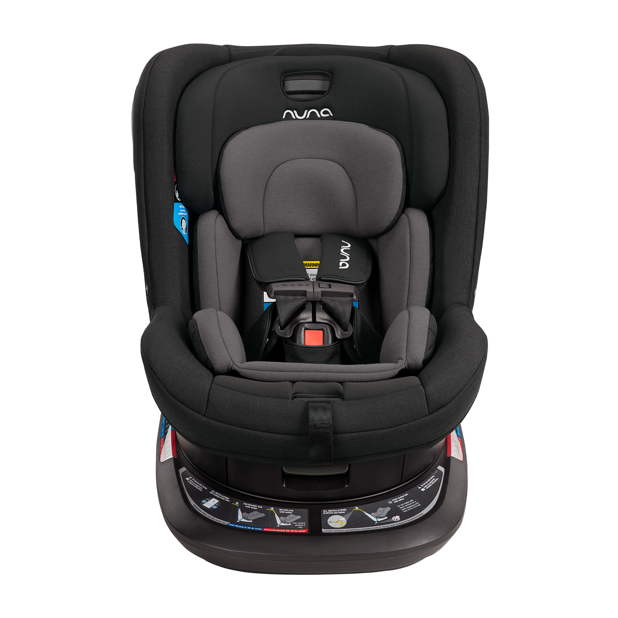 Nuna revv™ Rotating Convertible Car Seat in Caviar - Tots to Teens Furniture