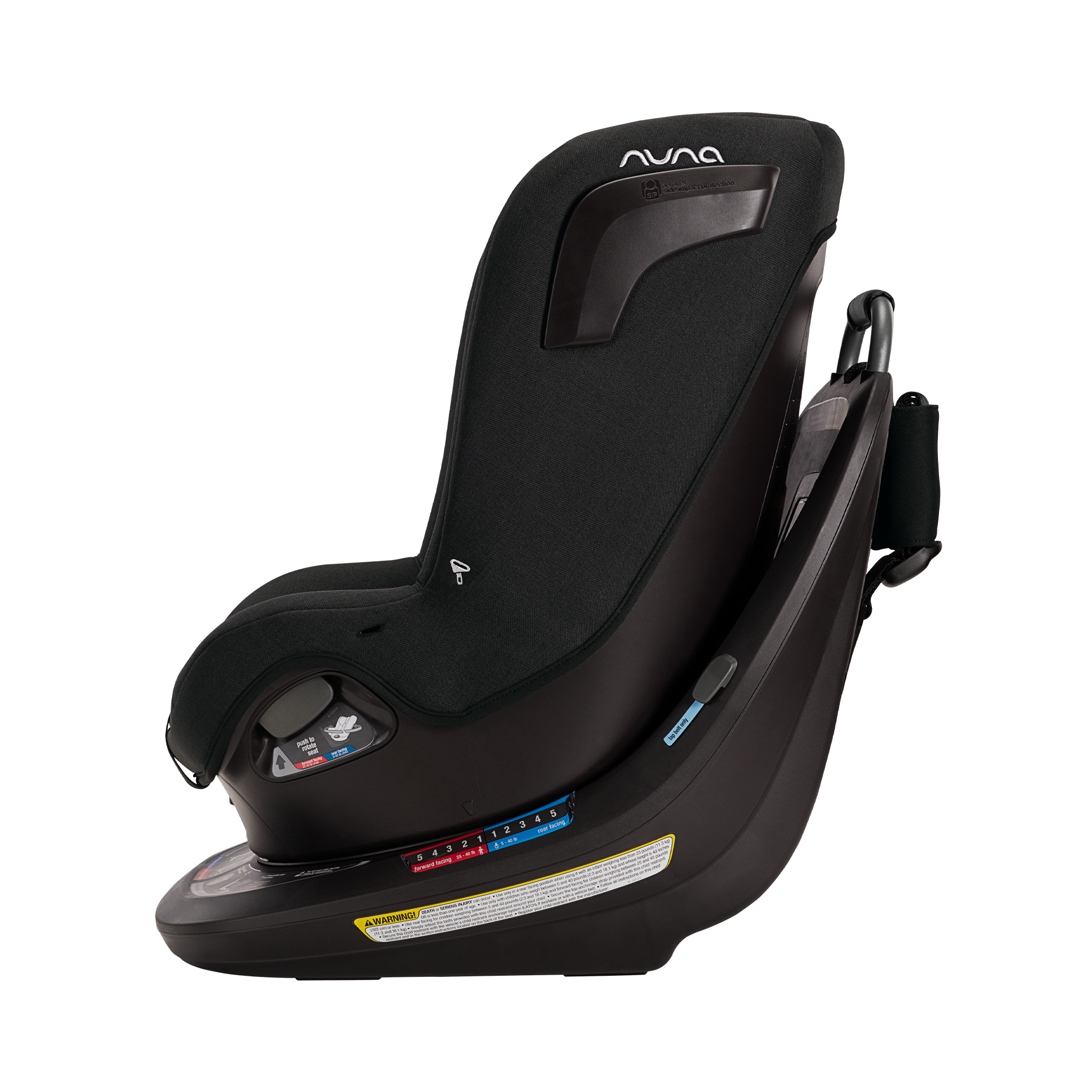 Nuna revv™ Rotating Convertible Car Seat in Caviar - Tots to Teens Furniture