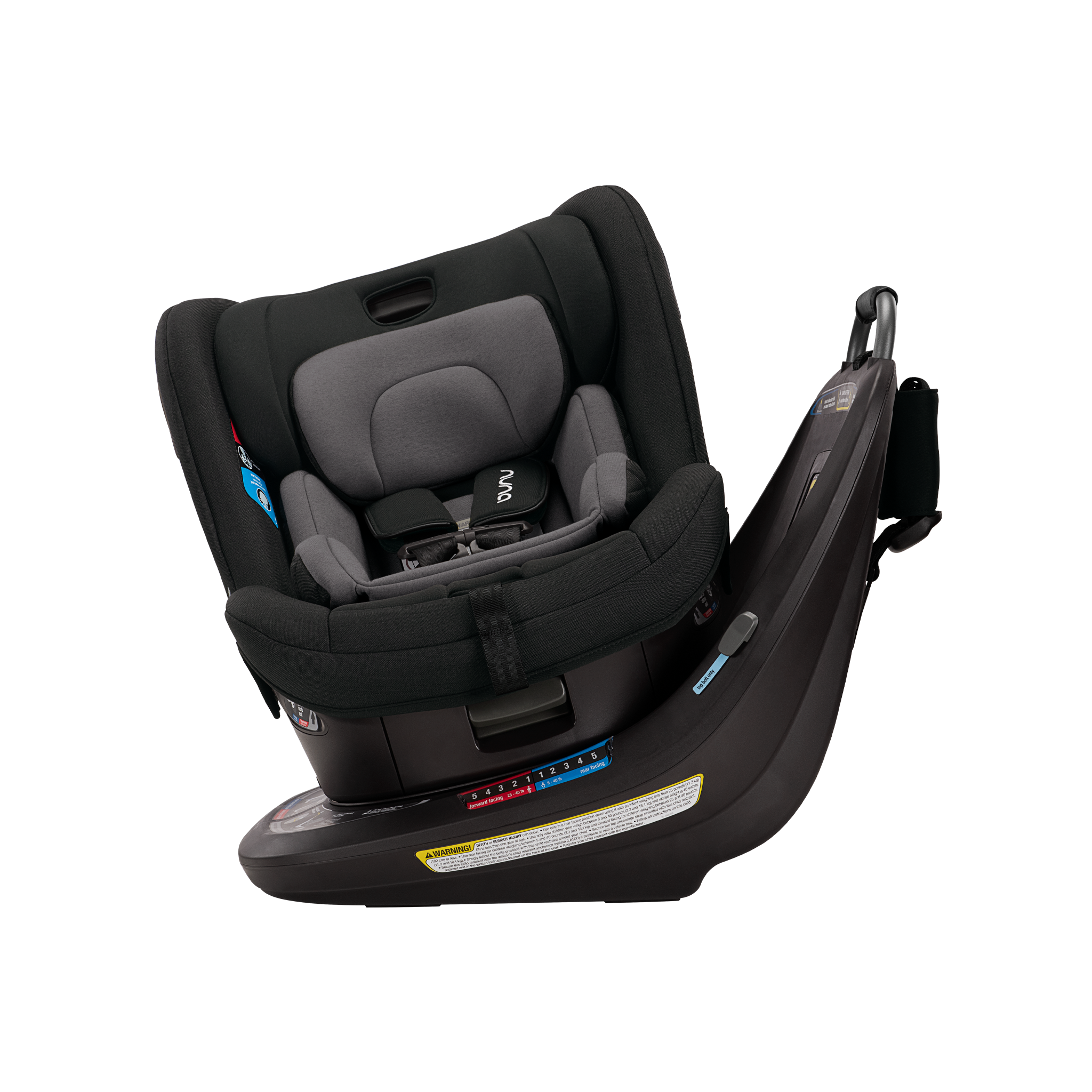 Nuna revv™ Rotating Convertible Car Seat in Caviar - Tots to Teens Furniture