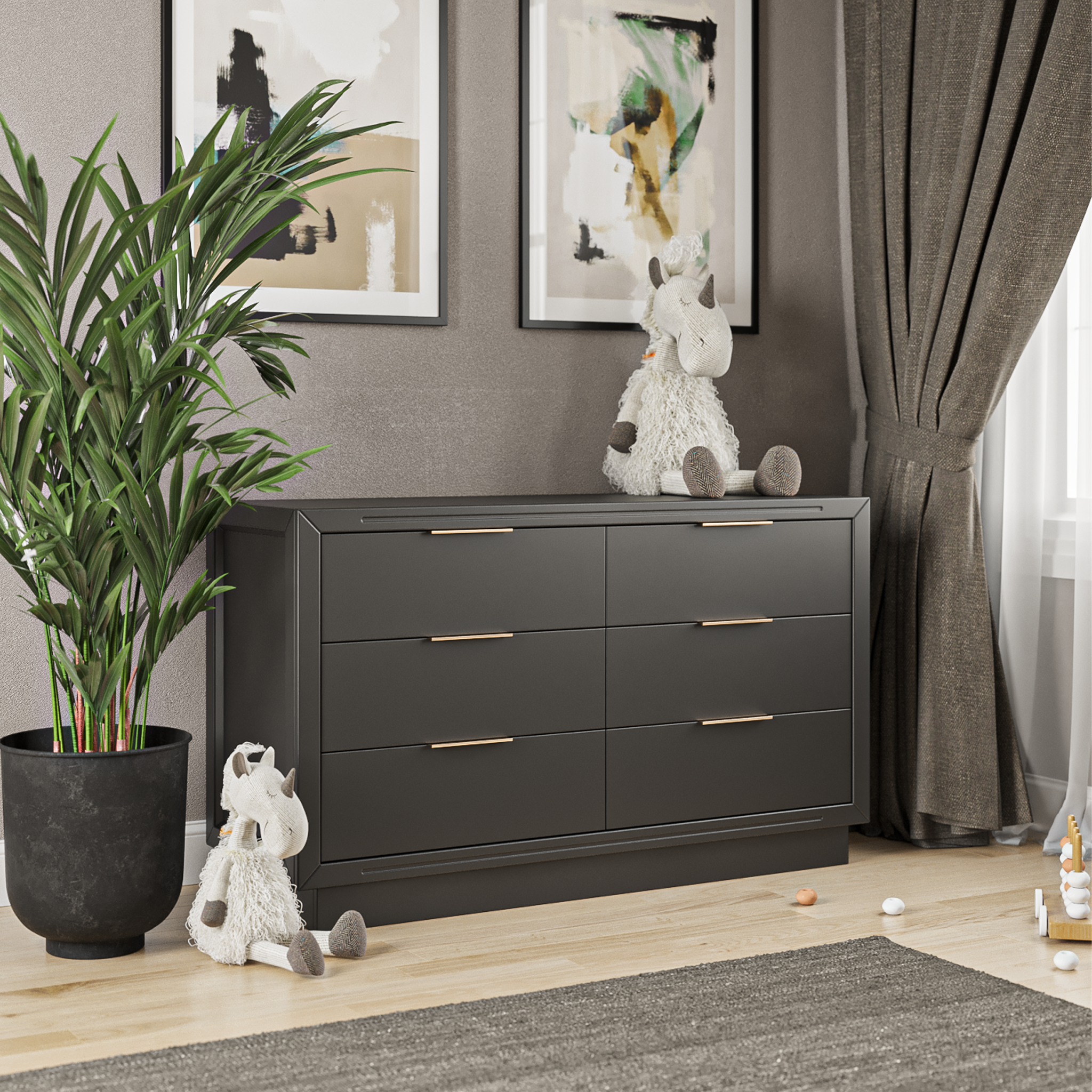 Romina Quadro Double Dresser - Tots to Teens Furniture