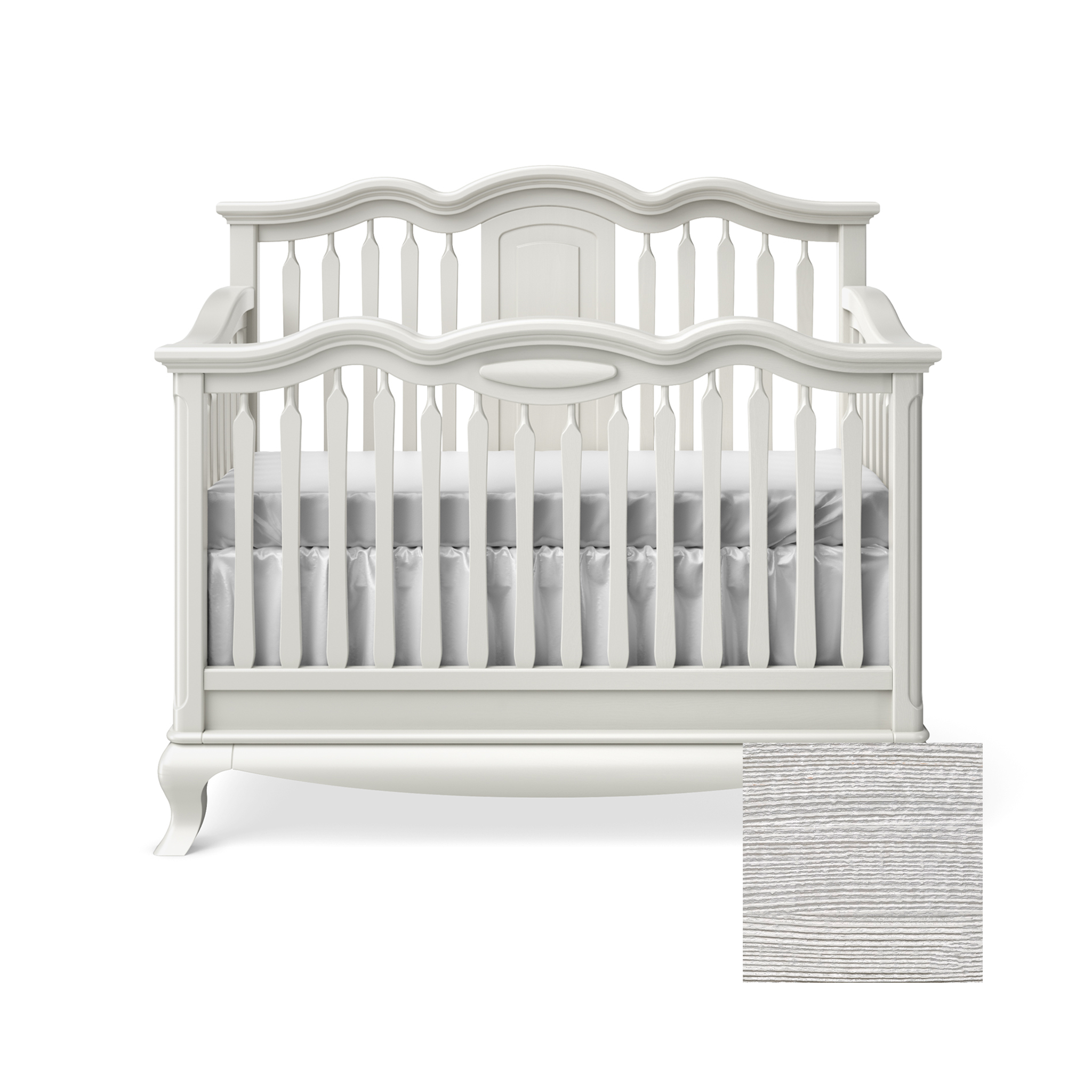 Cleopatra Convertible Crib with Open Panel - Tots to Teens Furniture