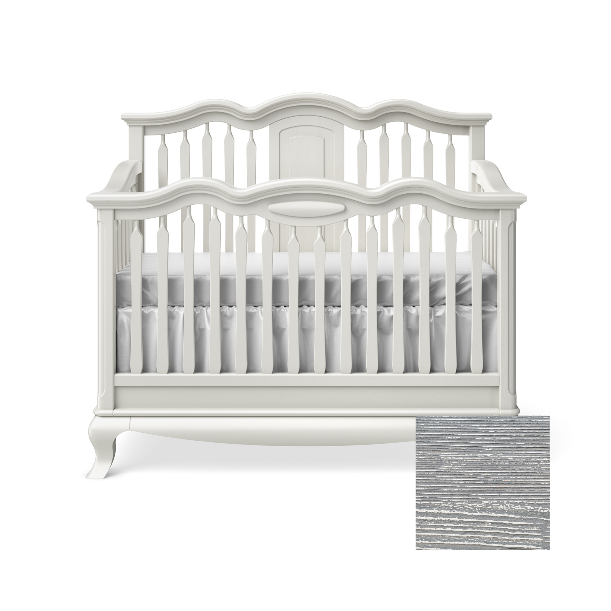 Cleopatra Convertible Crib with Open Panel - Tots to Teens Furniture