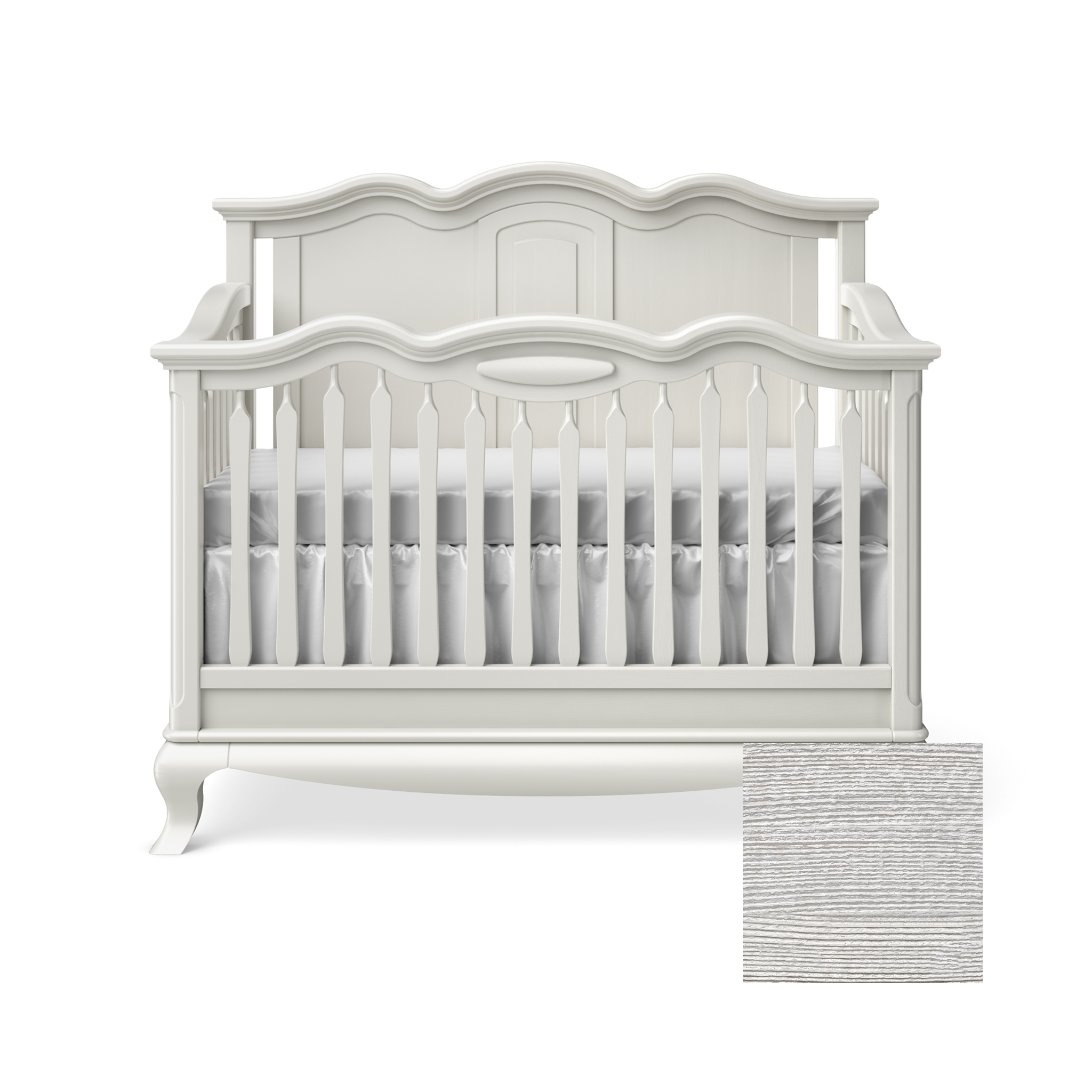 Cleopatra Convertible Crib with Solid Panel - Tots to Teens Furniture