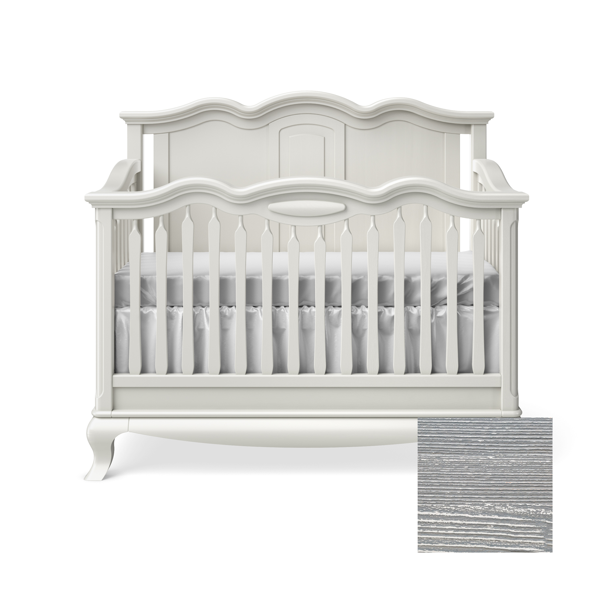 Cleopatra Convertible Crib with Solid Panel - Tots to Teens Furniture