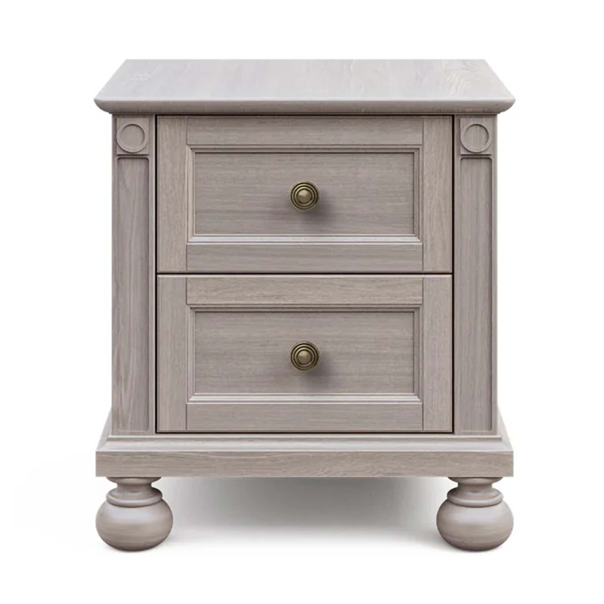 Romina Dakota 2 Drawer Nightstand Ash Bronze - Tots to Teens Furniture
