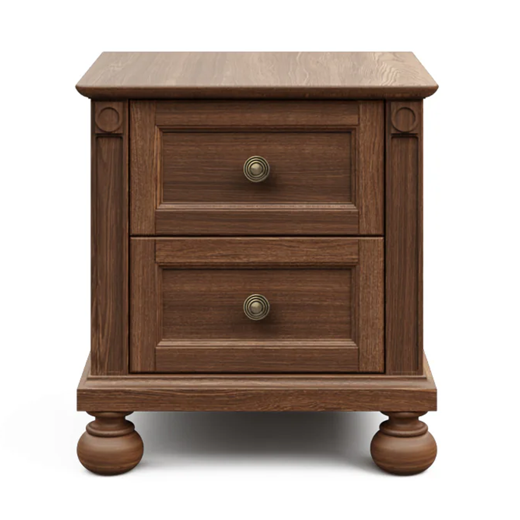 Romina Dakota 2 Drawer Nightstand Bruno Antico Bronze - Tots to Teens Furniture