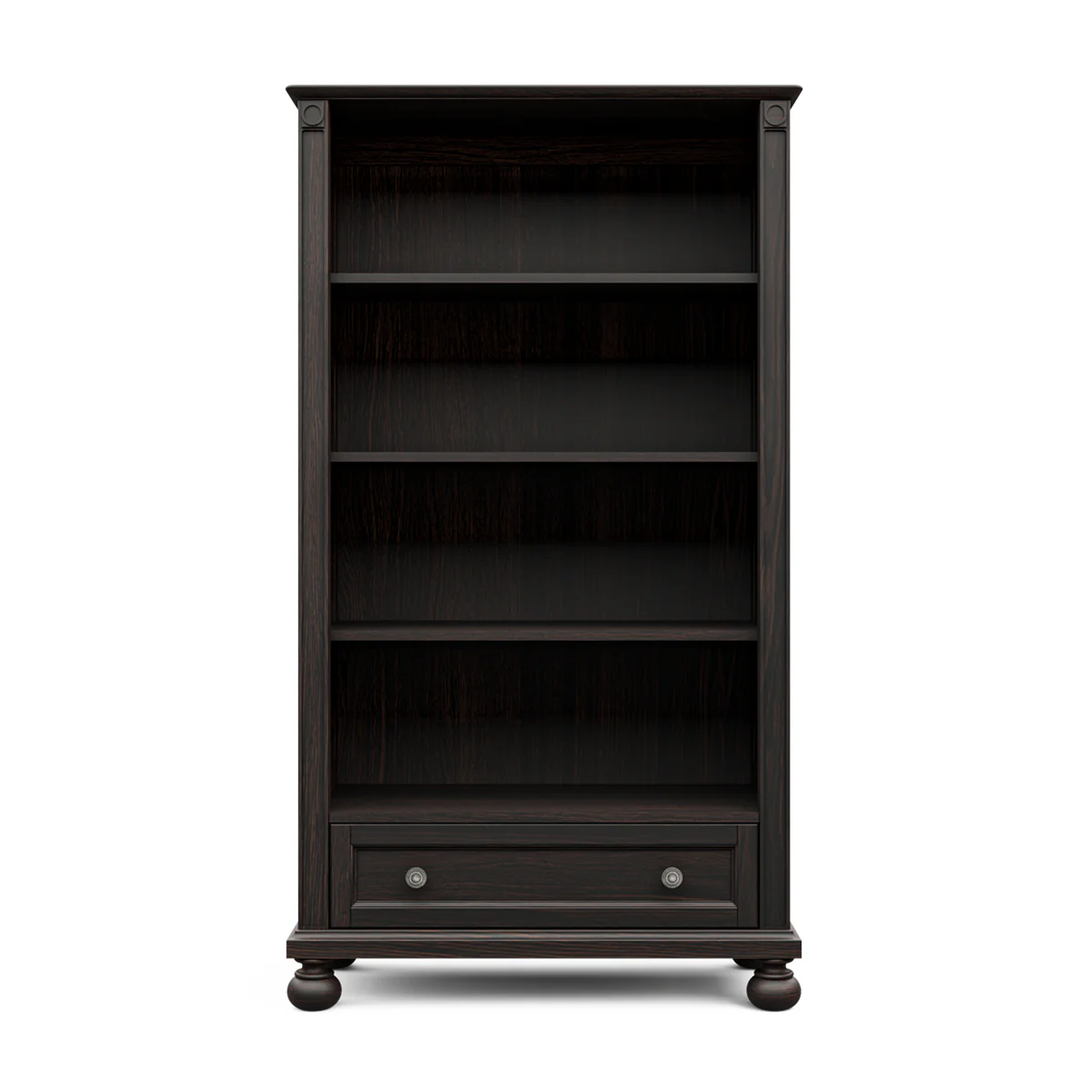Romina Dakota Bookcase Bruno Rosso Pewter - Tots to Teens Furniture
