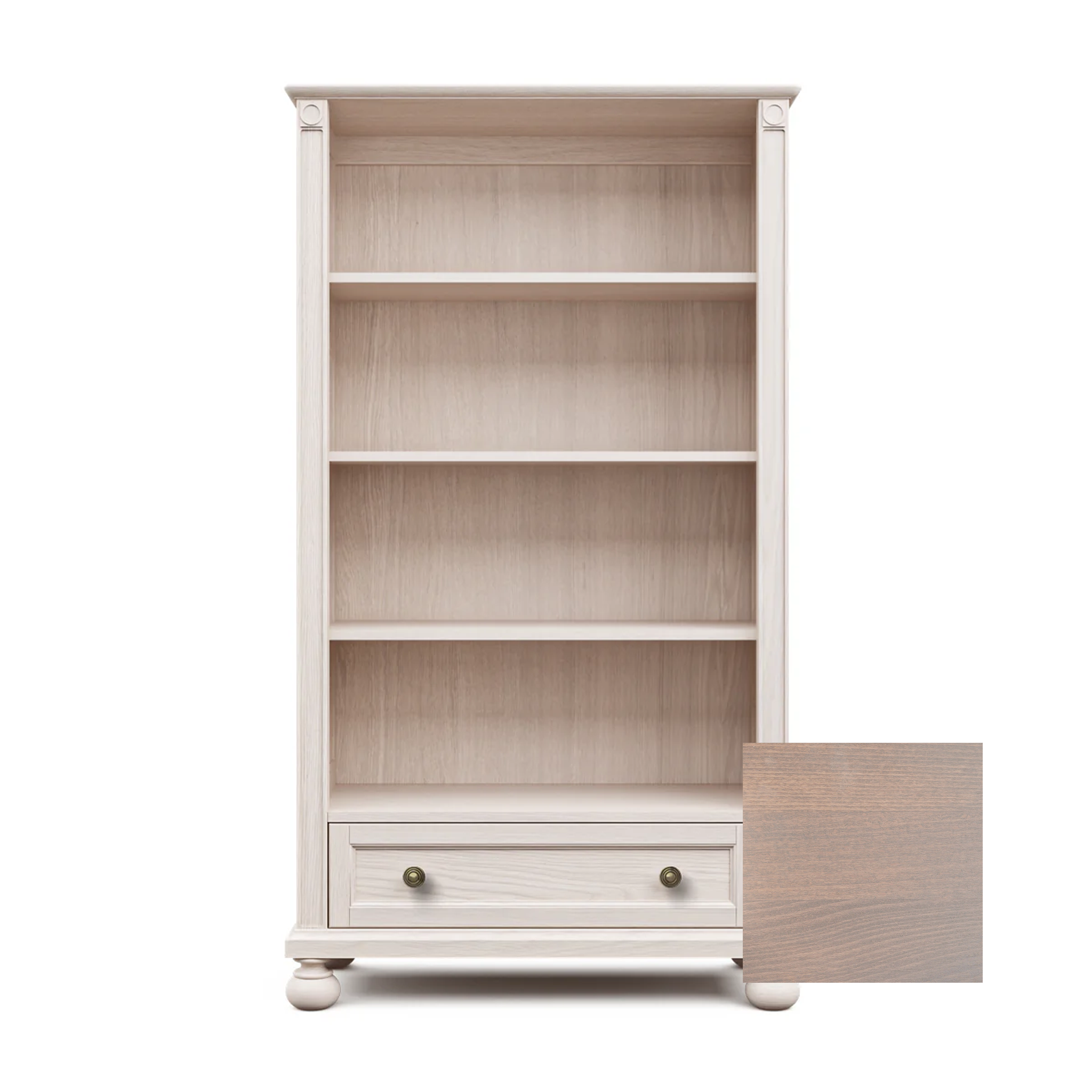 Romina Dakota Bookcase Cappuccino Bronze - Tots to Teens Furniture