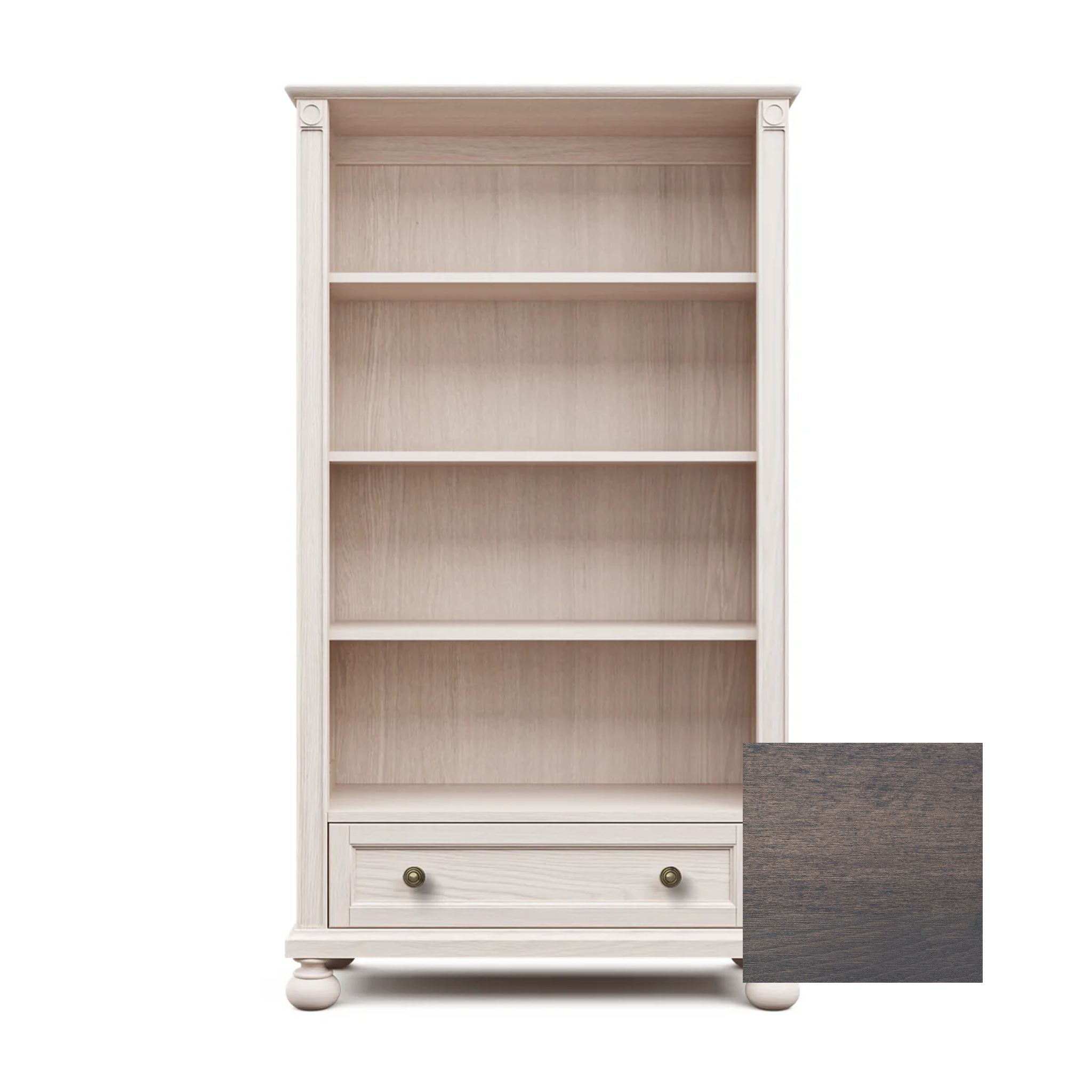 Romina Dakota Bookcase Oil Grey Bronze - Tots to Teens Furniture
