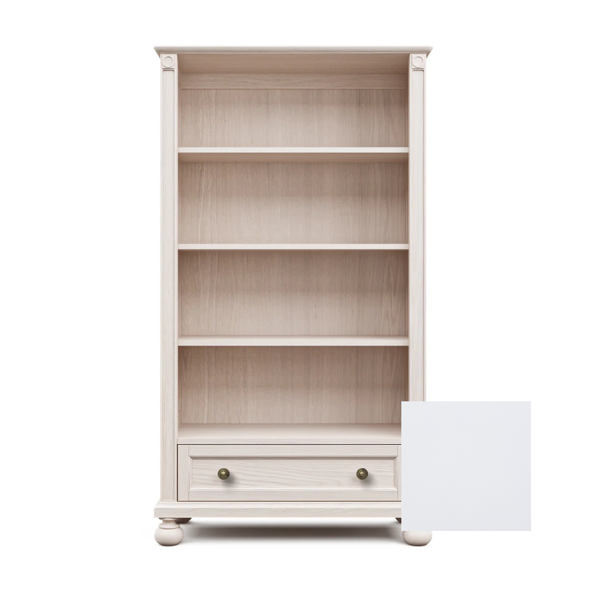 Romina Dakota Bookcase Solid White Bronze - Tots to Teens Furniture