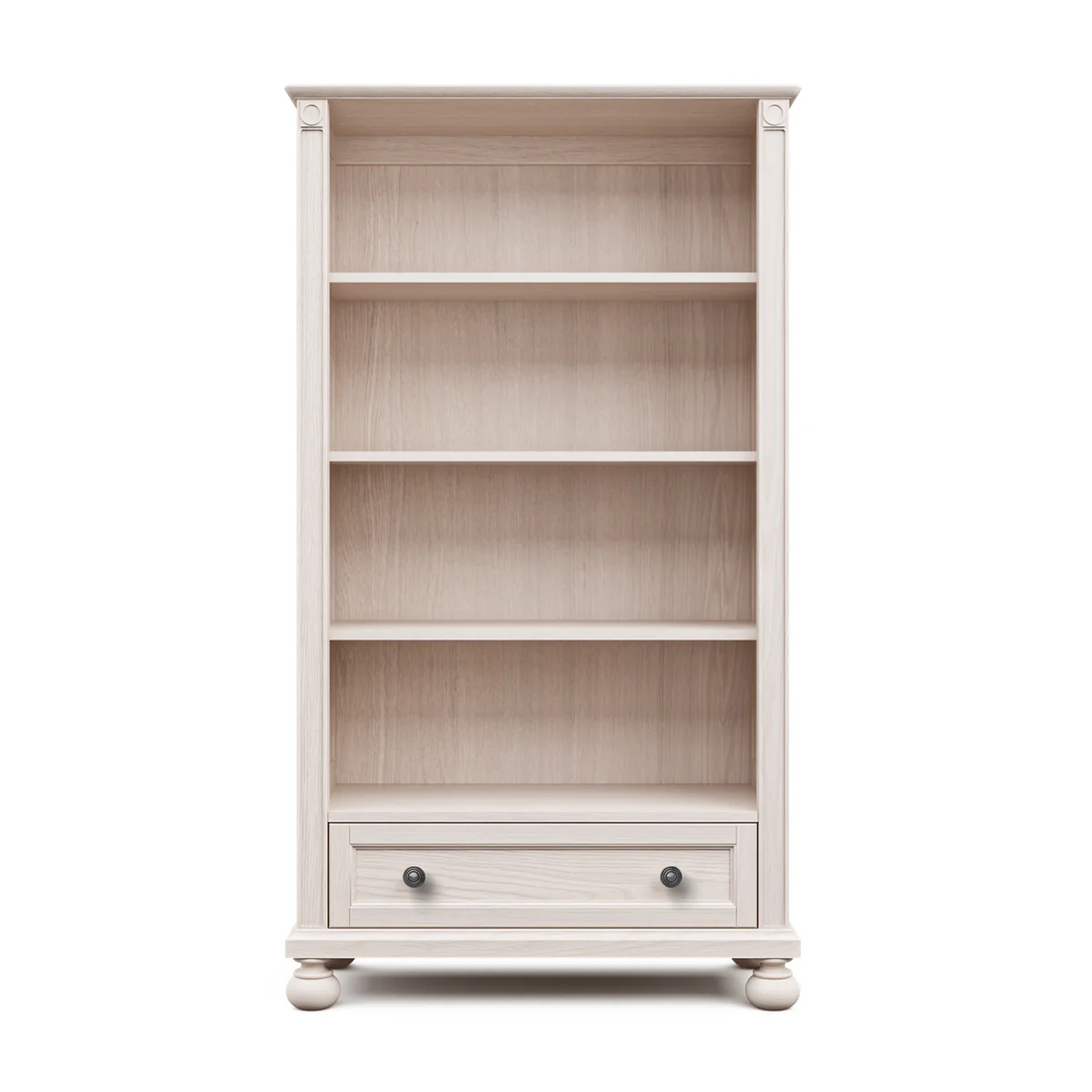 Romina Dakota Bookcase Washed White Pewter - Tots to Teens Furniture