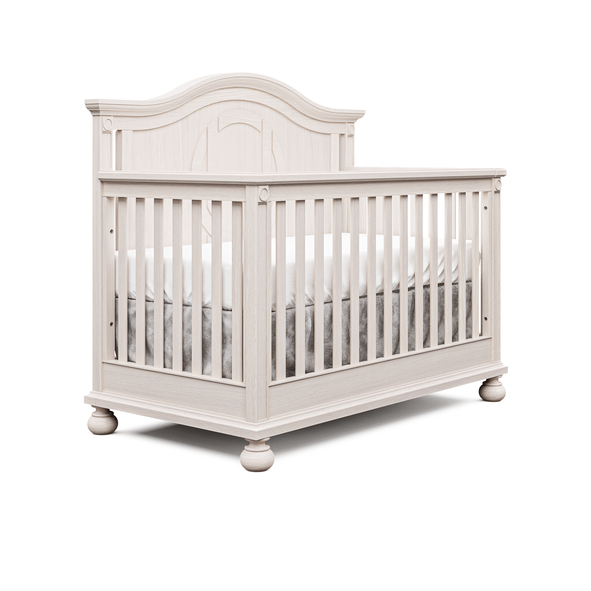 Romina Dakota Convertible Crib Washed White - Tots to Teens Furniture