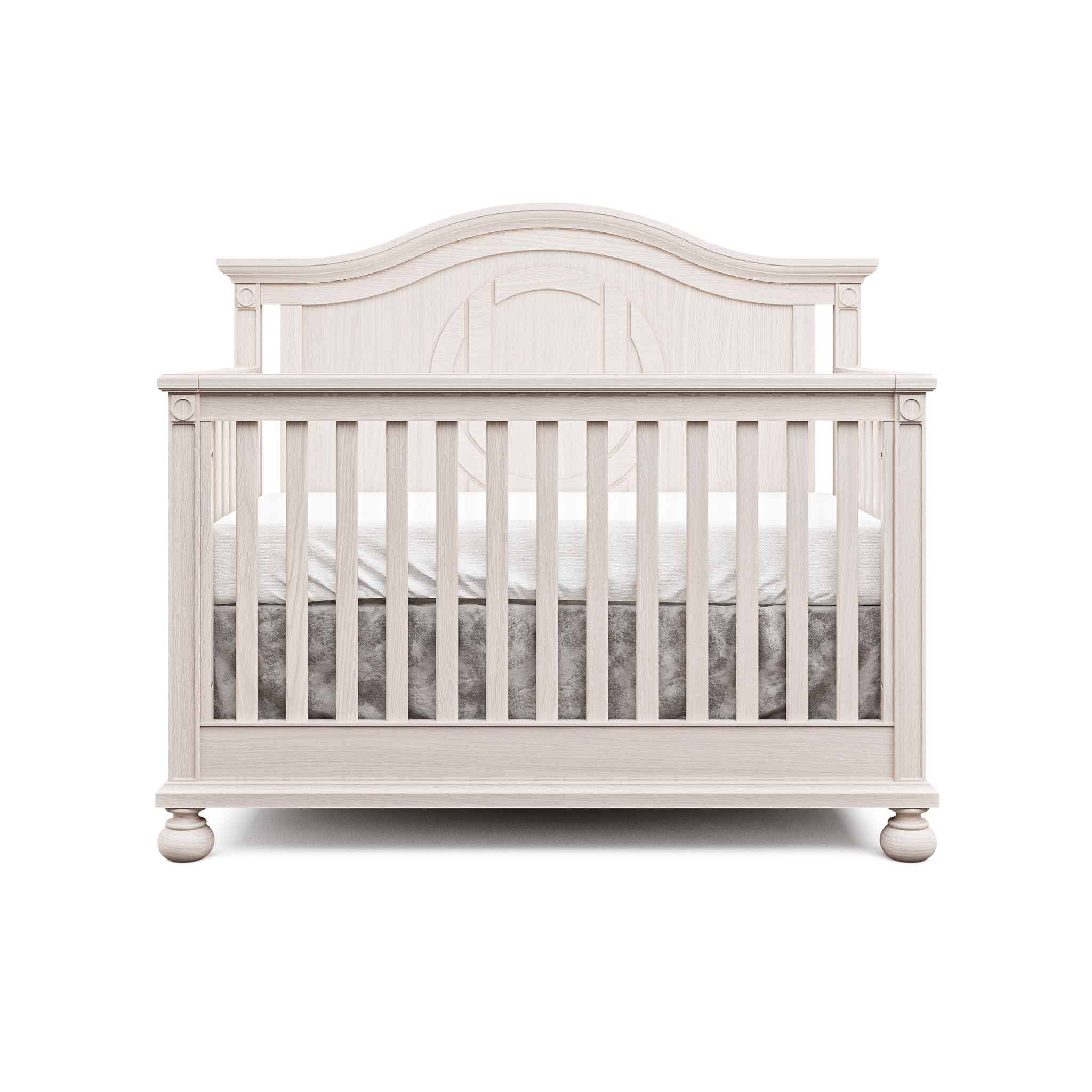 Romina Dakota Convertible Crib Washed White - Tots to Teens Furniture