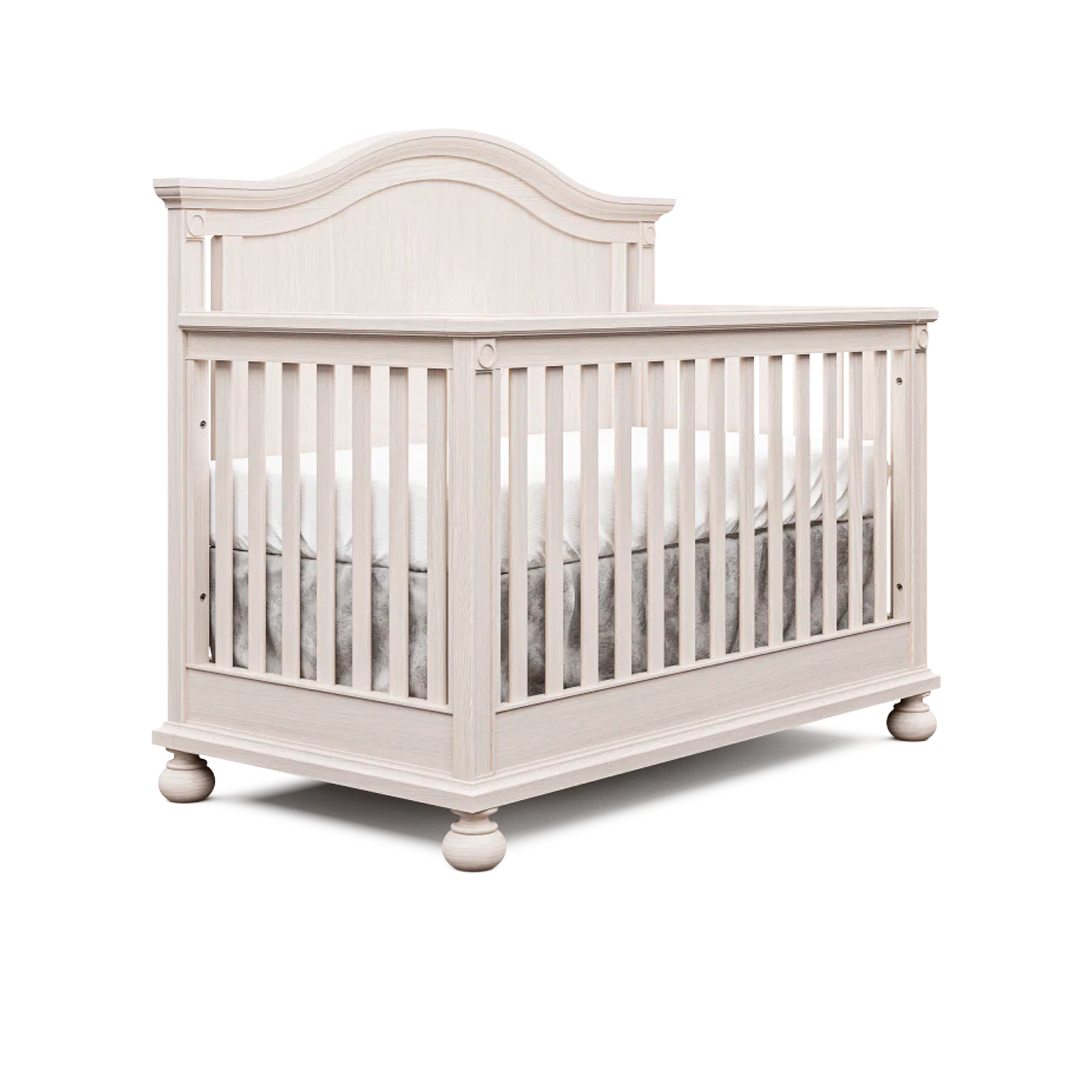 Romina Dakota Convertible Crib Washed White No Applique - Tots to Teens Furniture