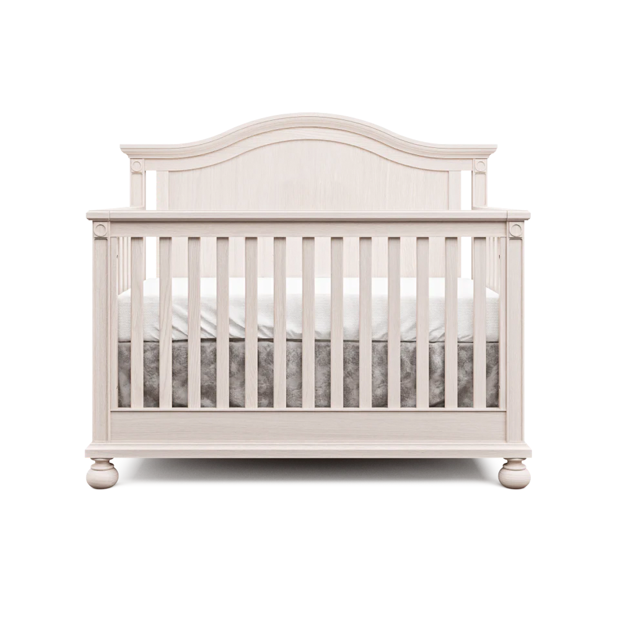 Romina Dakota Convertible Crib Washed White No Applique - Tots to Teens Furniture