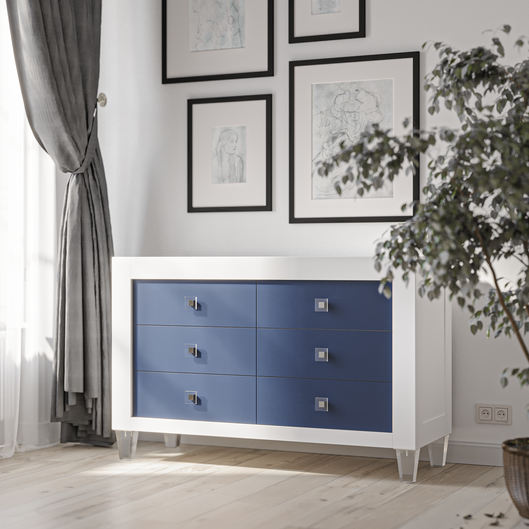 Millenario Double Dresser - Tots to Teens Furniture