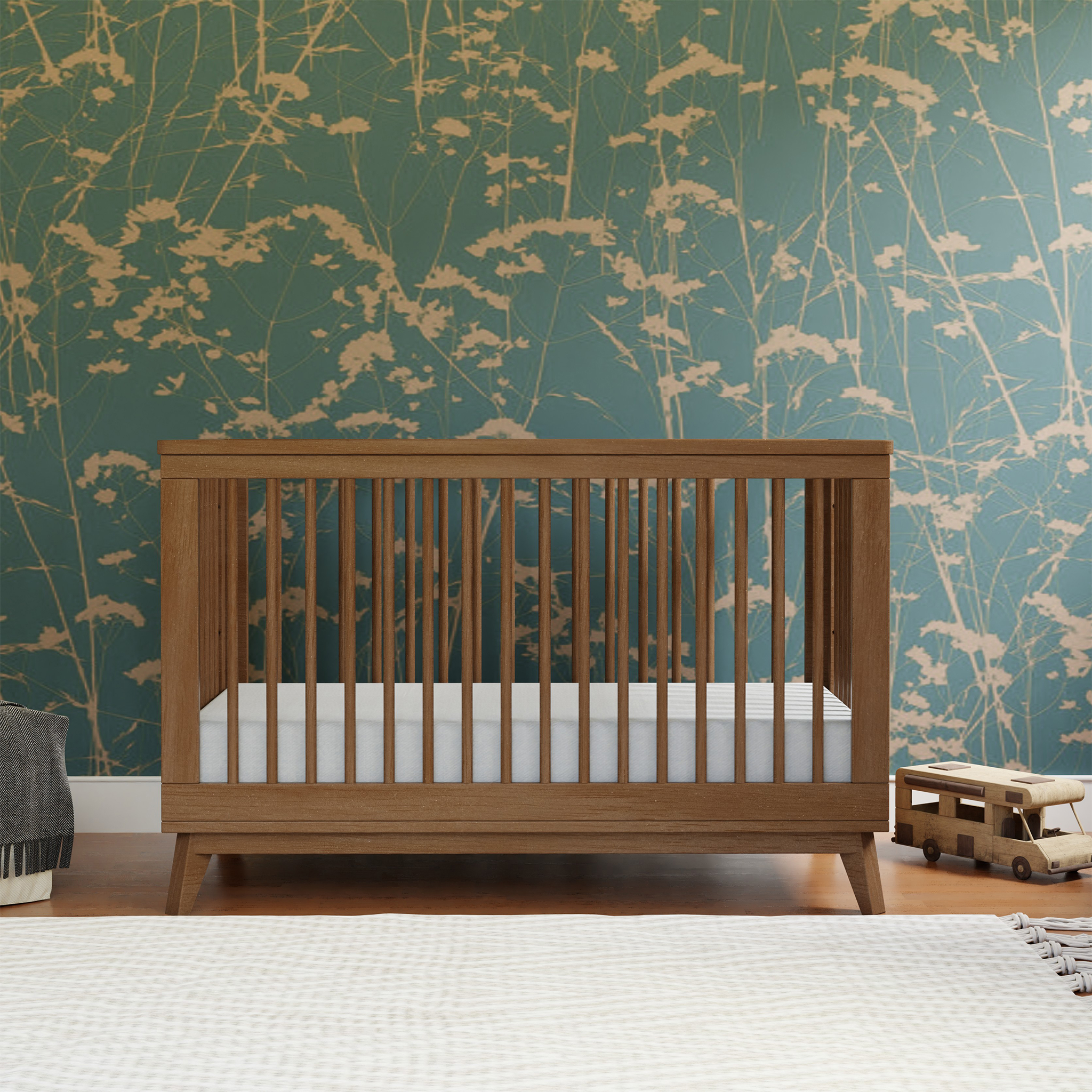 Scoot 3 in 1 Convertible Crib with Toddler Bed Conversion Kit - Tots to Teens Furniture