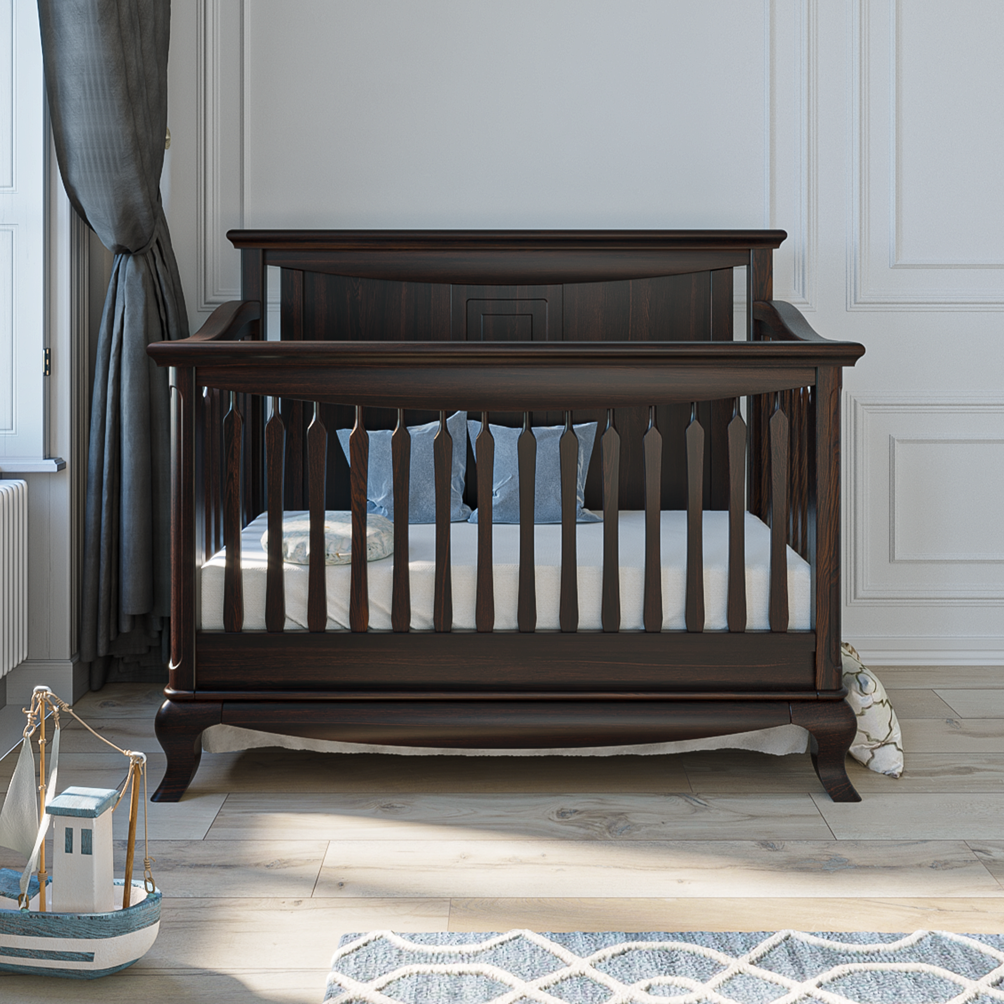 Antonio Convertible Crib with Solid Panel - Tots to Teens Furniture