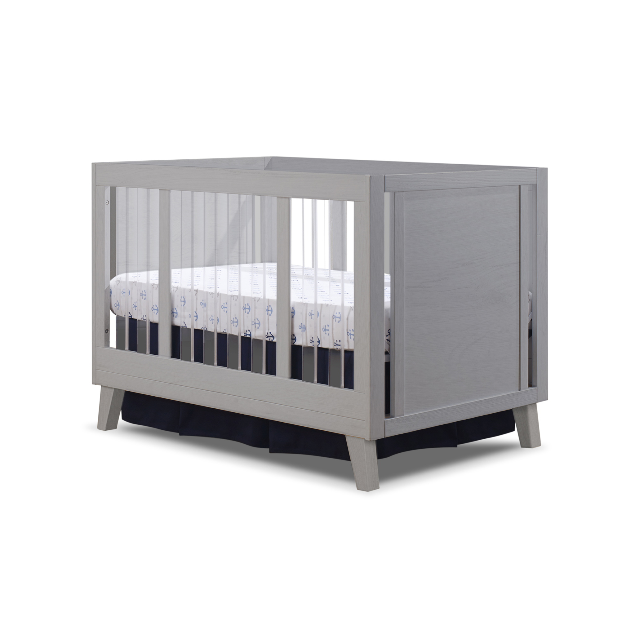 Acrylic Uptown Panel Crib - Tots to Teens Furniture
