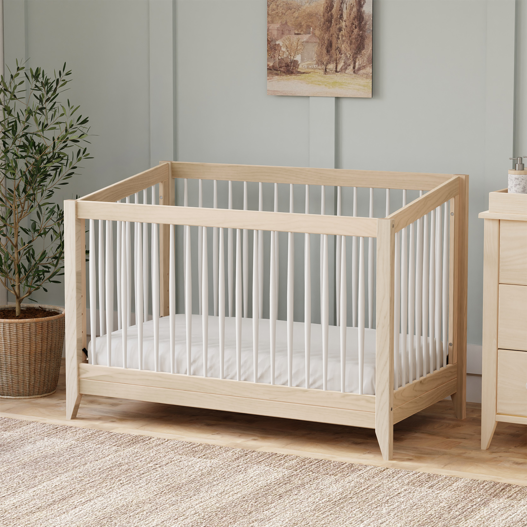 Sprout 4 in 1 Convertible Crib with Toddler Bed Conversion Kit - Tots to Teens Furniture
