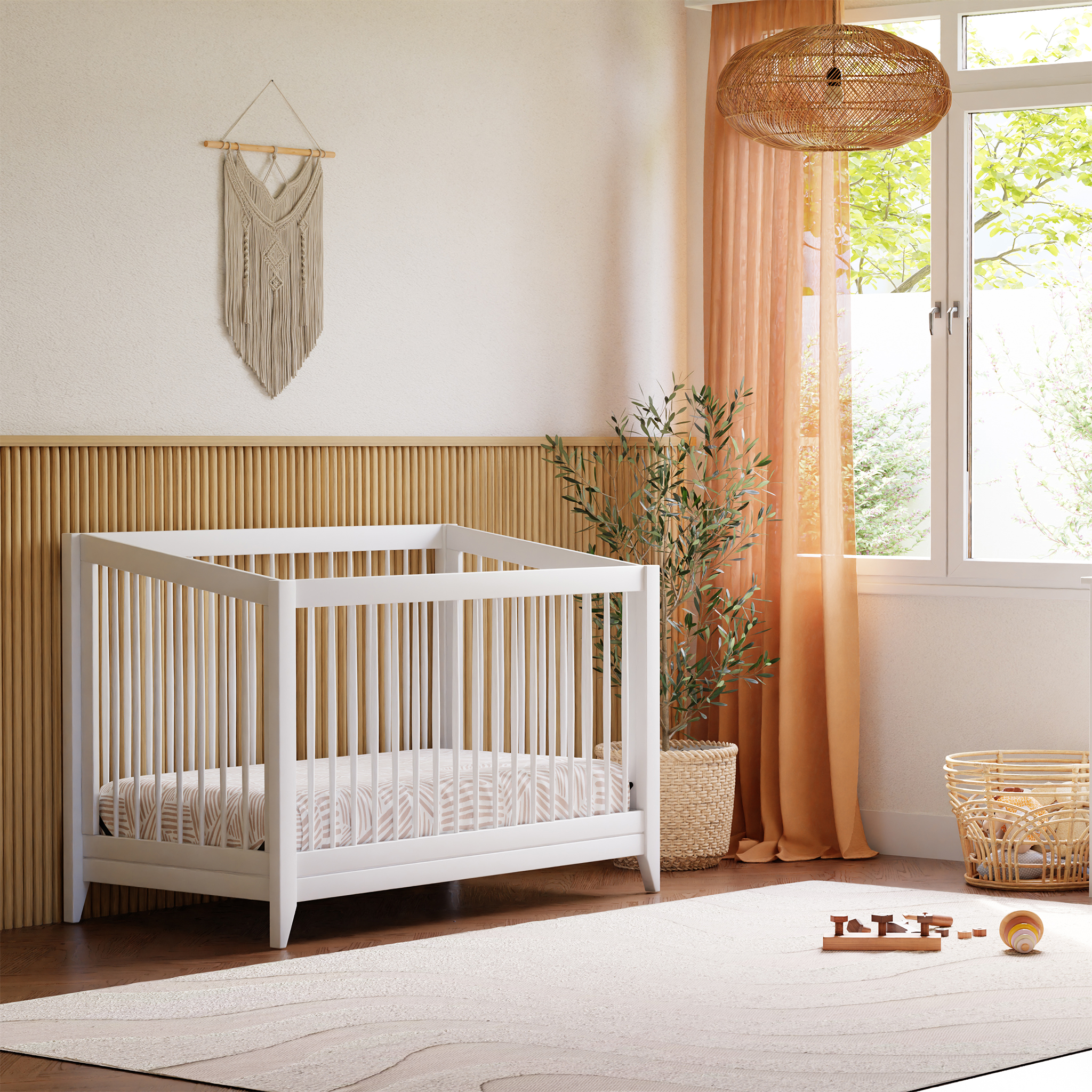 Sprout 4 in 1 Convertible Crib with Toddler Bed Conversion Kit - Tots to Teens Furniture