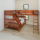 High Corner Triple Loft Bunk with Angled Ladders - Tots to Teens Furniture