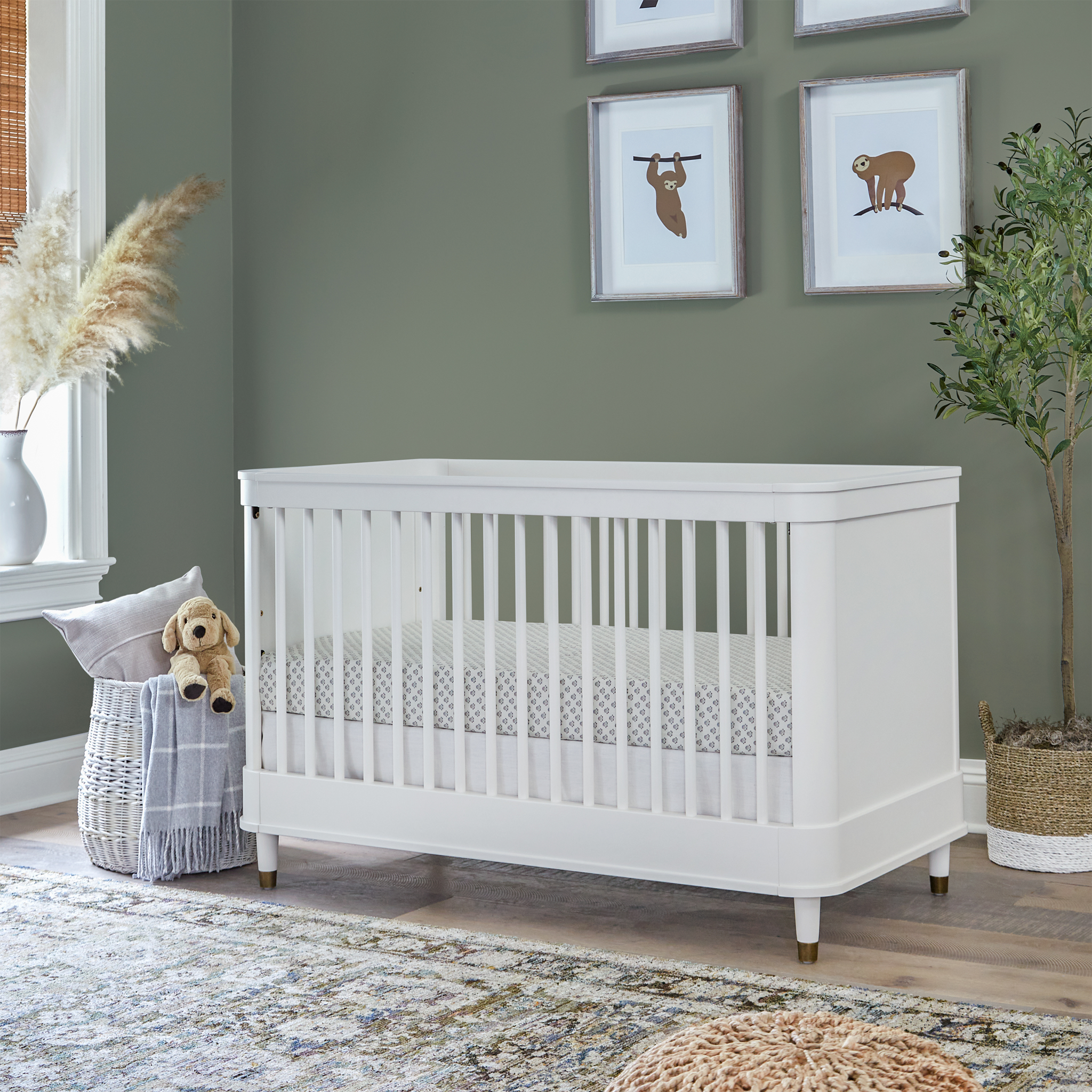 Tanner 3 in 1 Convertible Crib in Warm White - Tots to Teens Furniture