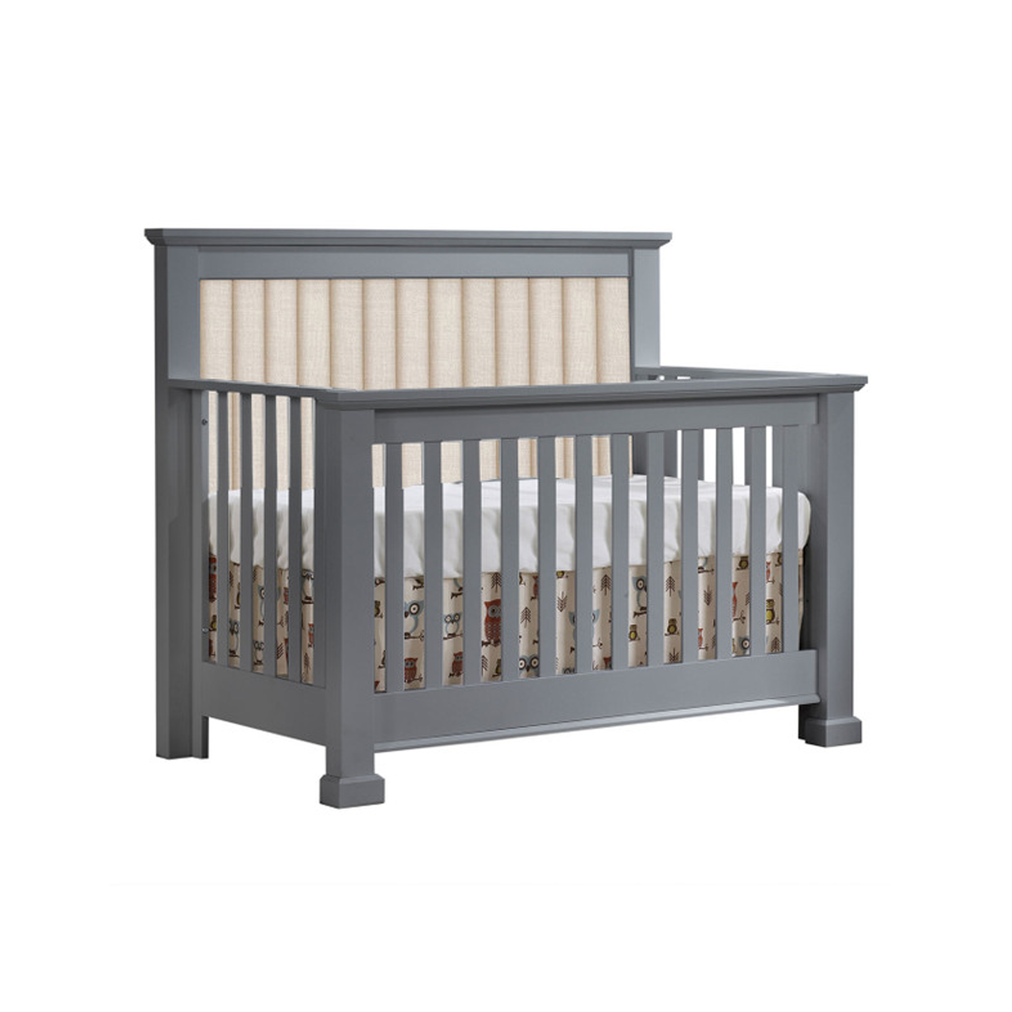 Taylor Convertible Crib with Talc Upholstery - Tots to Teens Furniture