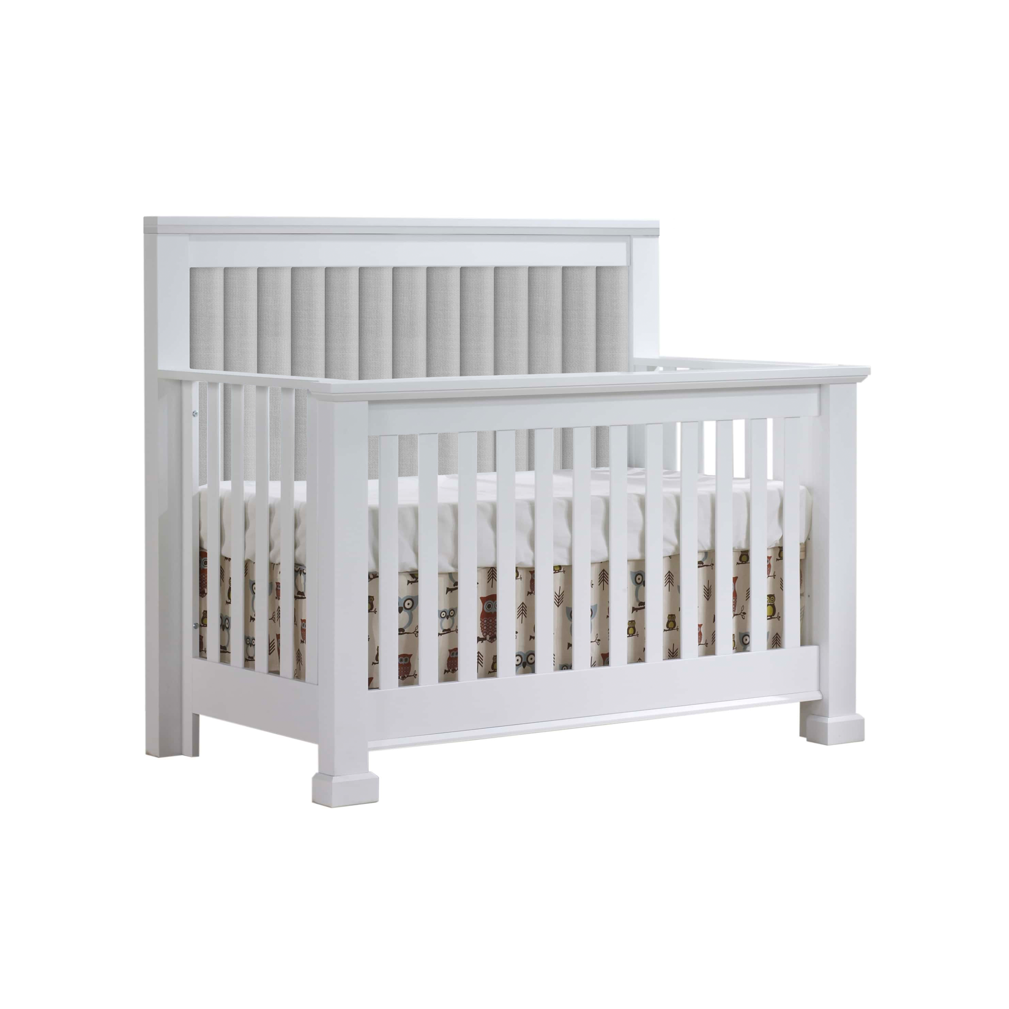Taylor Convertible Crib with Grey Upholstery - Tots to Teens Furniture