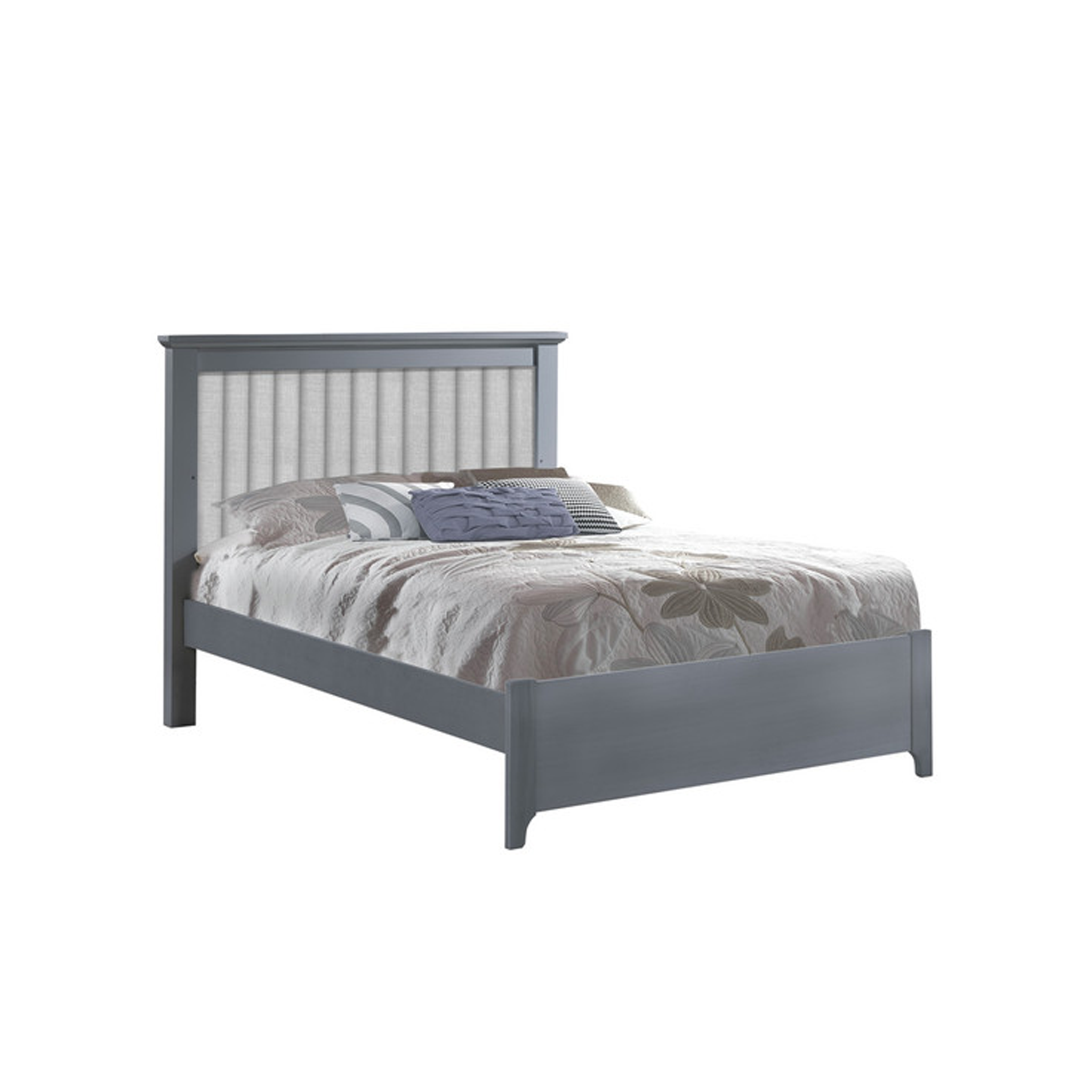 Taylor Double Bed with Grey Upholstery - Tots to Teens Furniture