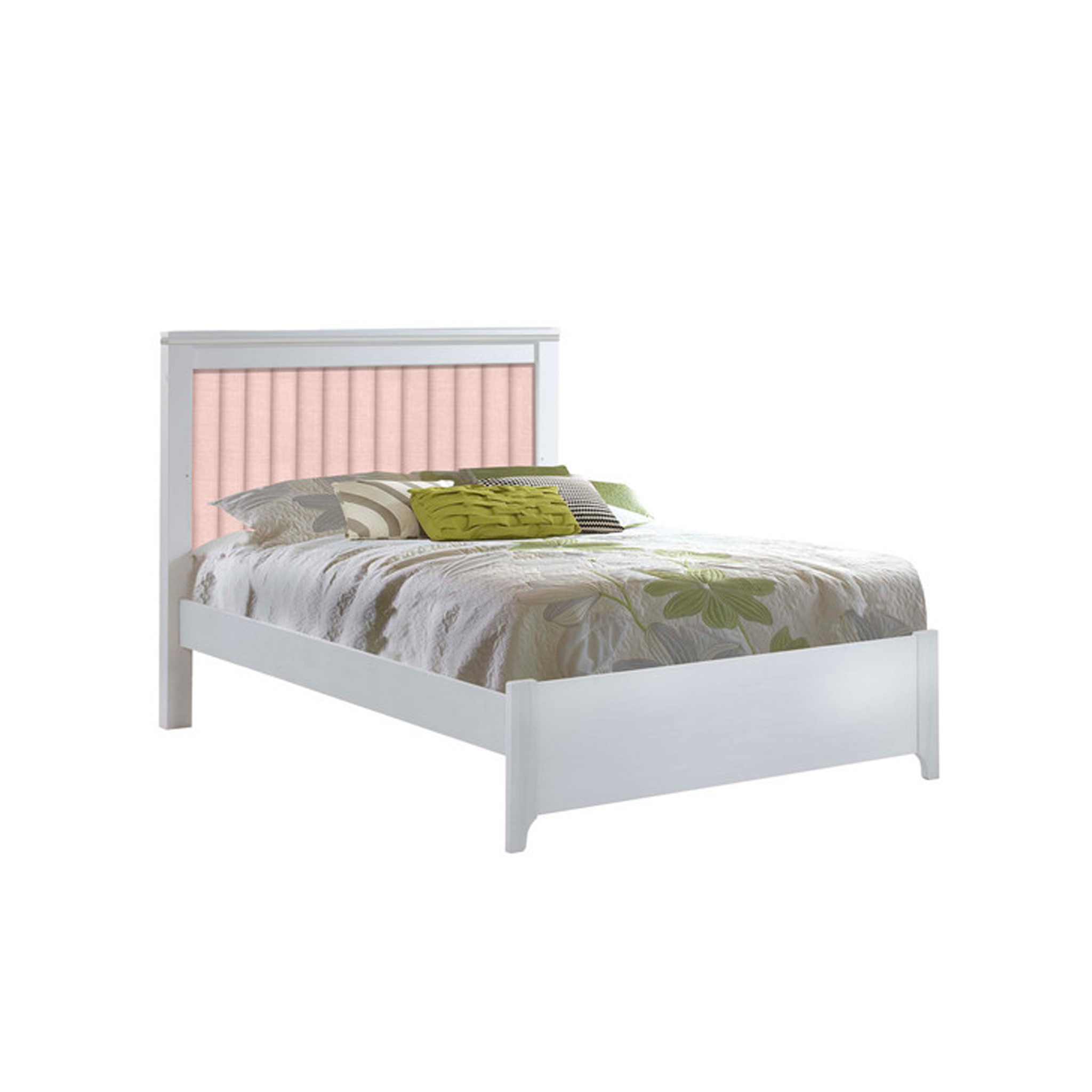 Taylor Double Bed with Blush Upholstery - Tots to Teens Furniture
