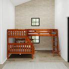 High Corner Triple Loft Bunk with Angled Ladders - Tots to Teens Furniture