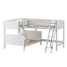 High Corner Triple Loft Bunk with Angled Ladders - Tots to Teens Furniture