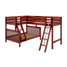 High Corner Triple Loft Bunk with Angled Ladders - Tots to Teens Furniture