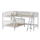 High Corner Triple Loft Bunk with Angled Ladders - Tots to Teens Furniture