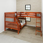 High Corner Triple Loft Bunk with Angled Ladders - Tots to Teens Furniture