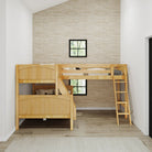 High Corner Triple Loft Bunk with Angled Ladders - Tots to Teens Furniture