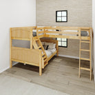 High Corner Triple Loft Bunk with Angled Ladders - Tots to Teens Furniture