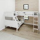 High Corner Triple Loft Bunk with Angled Ladders - Tots to Teens Furniture