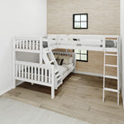High Corner Triple Loft Bunk with Angled Ladders - Tots to Teens Furniture