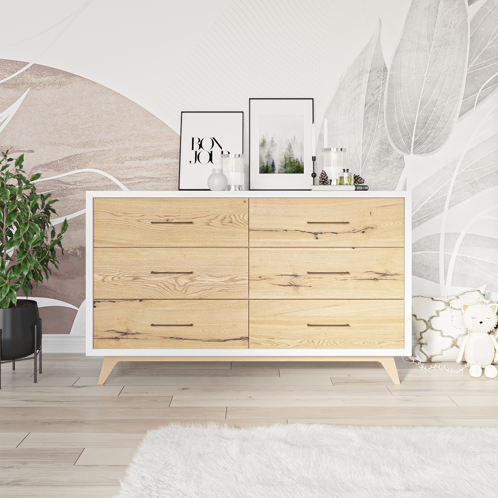 Romina Uptown Double Dresser - Tots to Teens Furniture