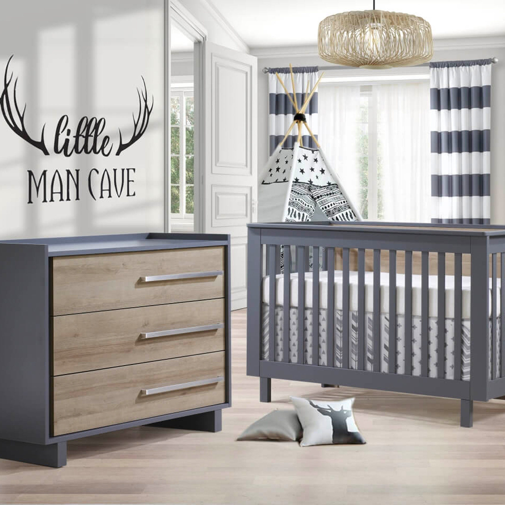 Urban Convertible Crib & Dresser Set - Tots to Teens Furniture