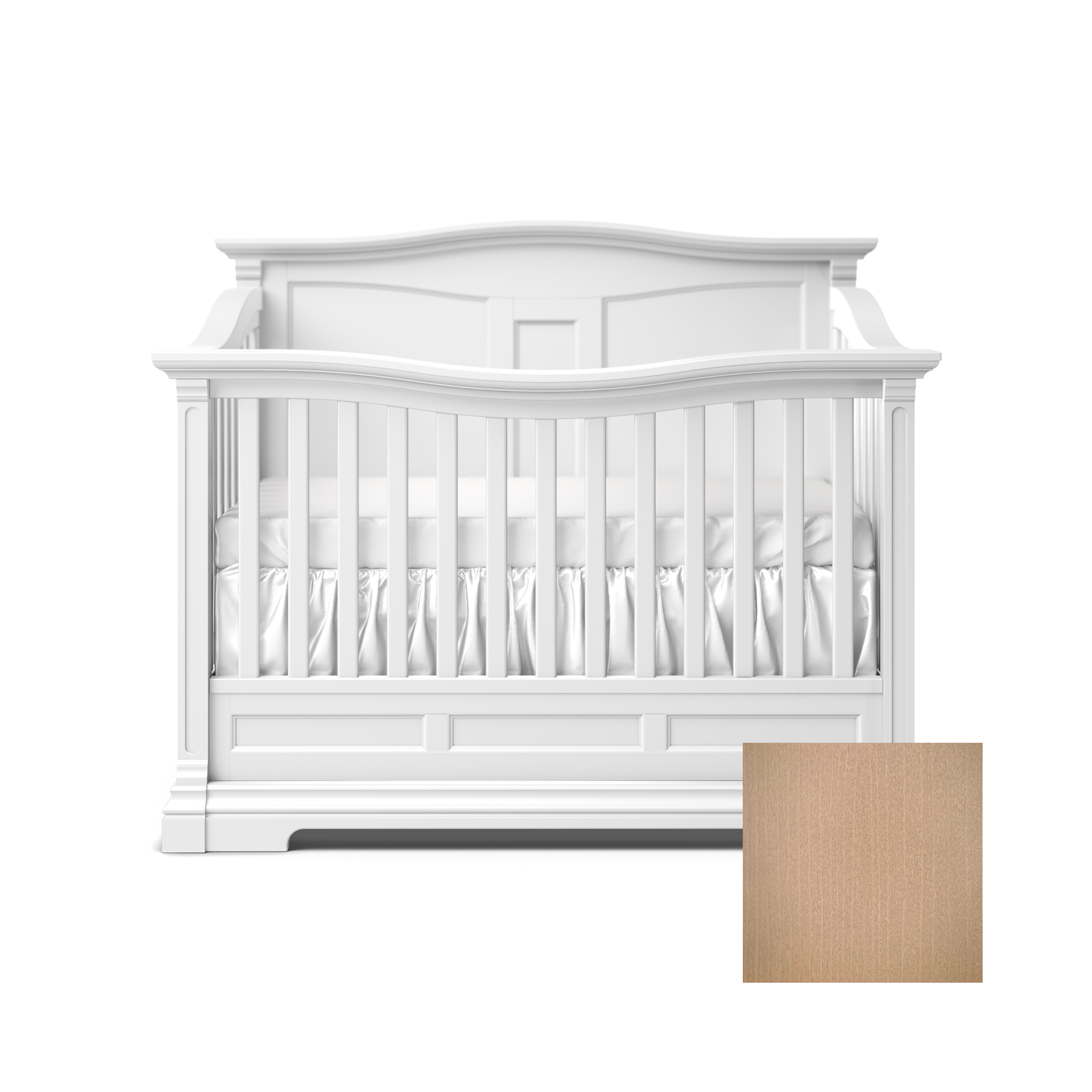 Imperio Convertible Crib w/ Solid Back - Tots to Teens Furniture