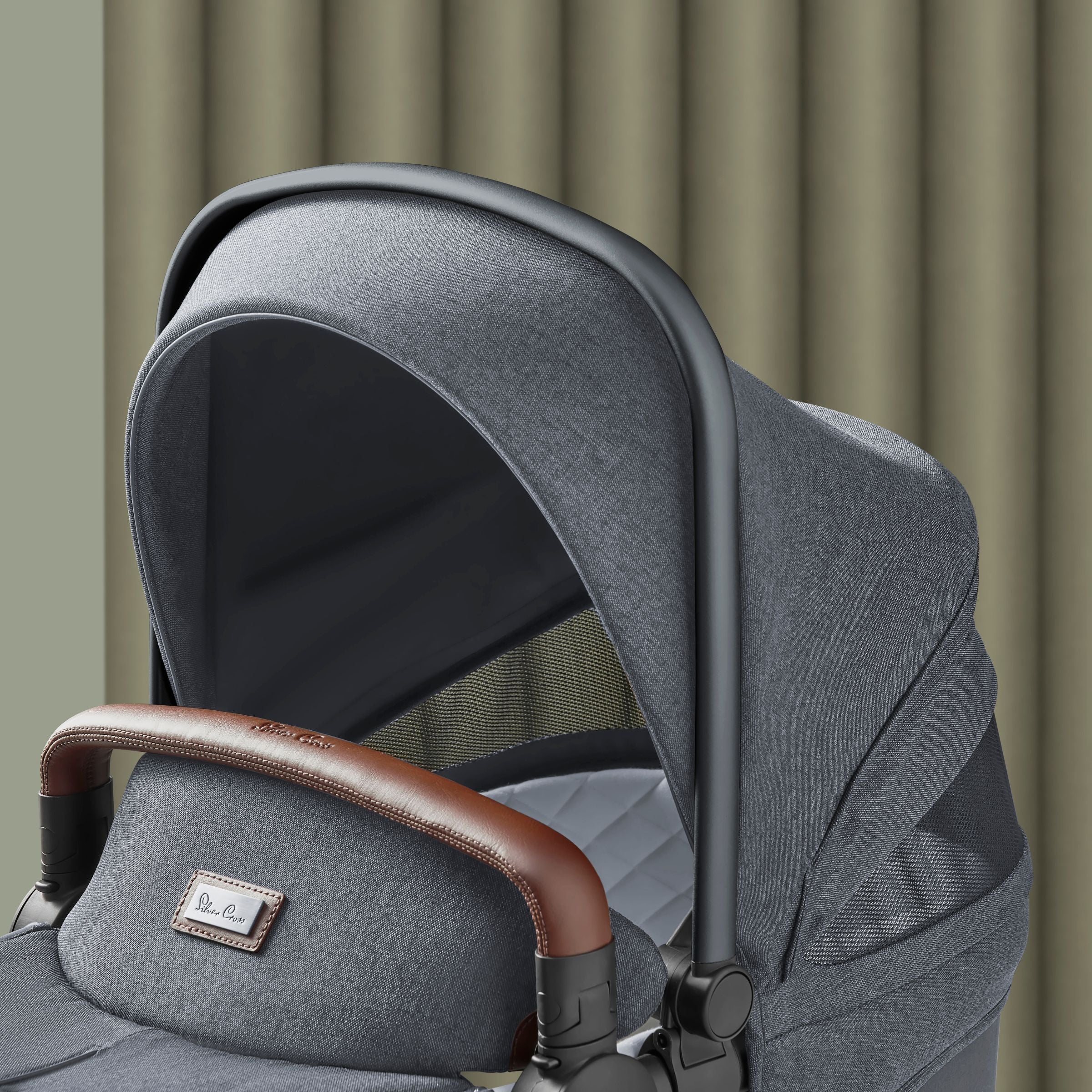 Silver Cross Wave Tandem Bassinet with Sustainable Fabrics - Tots to Teens Furniture