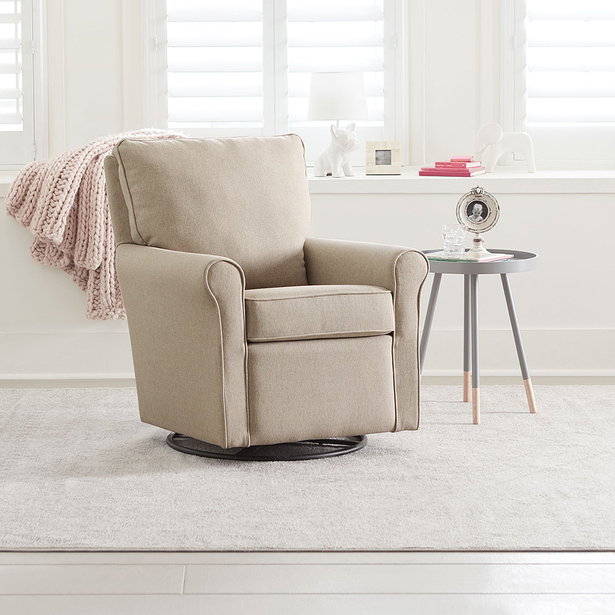 Kacey Swivel Glider Chair - Tots to Teens Furniture