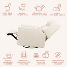 Kiwi Plus Power Recliner and Swivel Glider with Power Adjustable Headrest and USB Port | Tots to Teens Furniture