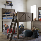 Bunkhouse Twin Mid Loft Bed - Tots to Teens Furniture